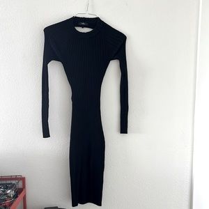 Lulus, back midi ribbed dress XS